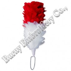 Red White Plume Feather